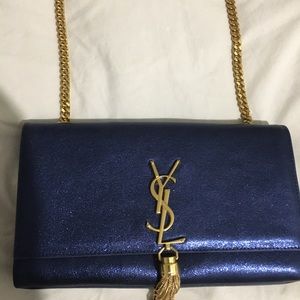 YSL shoulder bag with gold tassel